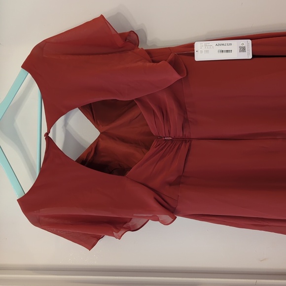 NWT Azazie Rylee Bridesmaids Dress A16 in Terracotta - Picture 5 of 6